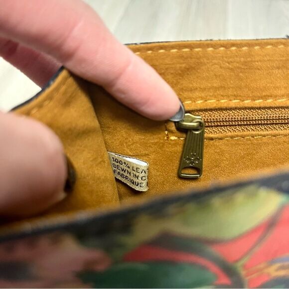 Patricia Nash Purse Women’s Champaign Winter Bloom Floral Leather Crossbody NWT - Picture 11 of 16